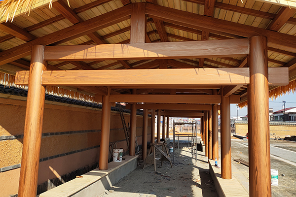 江西南昌市新建區(qū)昌邑鄉(xiāng)鋼構(gòu)涼亭木紋漆施工項(xiàng)目